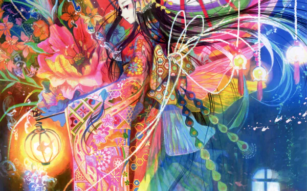Anime geisha HD Desktop Wallpaper | Background Image