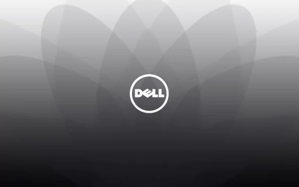 HD PC desktop wallpaper featuring the Dell logo with a sleek, gradient background highlighting technology and modern design.