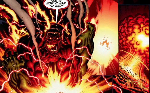 Comic Red Hulk HD Desktop Wallpaper | Background Image