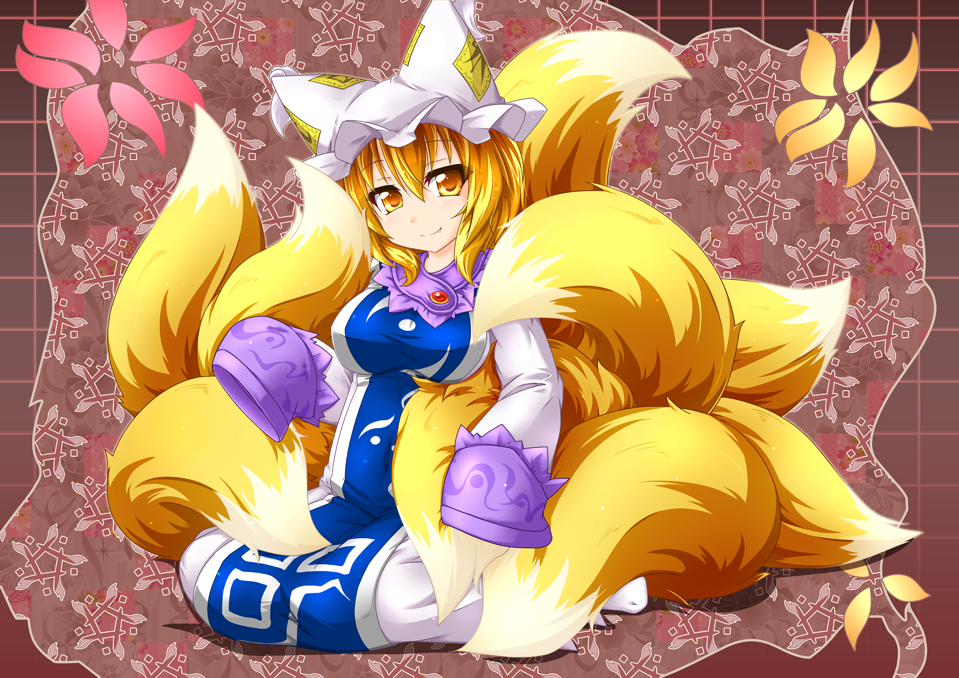 Download Ran Yakumo Anime Touhou HD Wallpaper