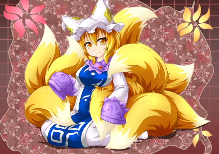 Ran Yakumo Anime Touhou HD Desktop Wallpaper | Background Image