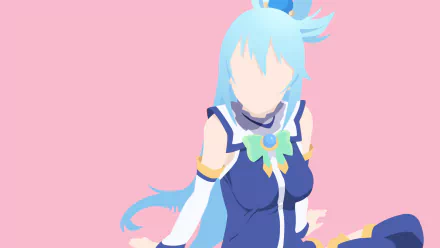 minimalist Aqua (KonoSuba) Anime KonoSuba - God’s blessing on this wonderful world!! minimalist anime HD Desktop Wallpaper | Background Image