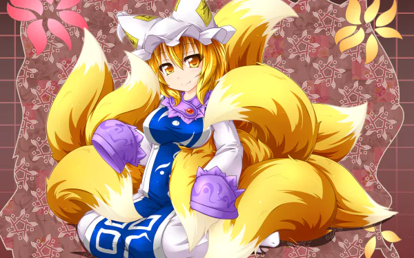 Ran Yakumo Anime Touhou HD Desktop Wallpaper | Background Image