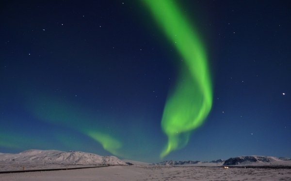 Nature Aurora Borealis Winter Sky Starry Sky Light Landscape HD Wallpaper | Background Image