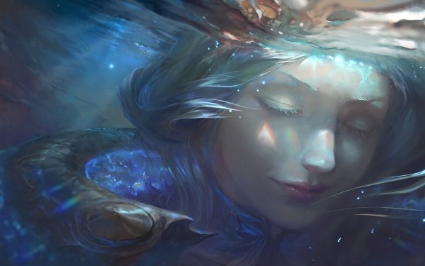 Video Game League Of Legends Lux Face Underwater Water HD Wallpaper | Background Image
