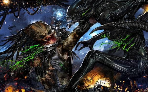 Sci Fi Alien vs. Predator Predator Xenomorph HD Wallpaper | Background Image