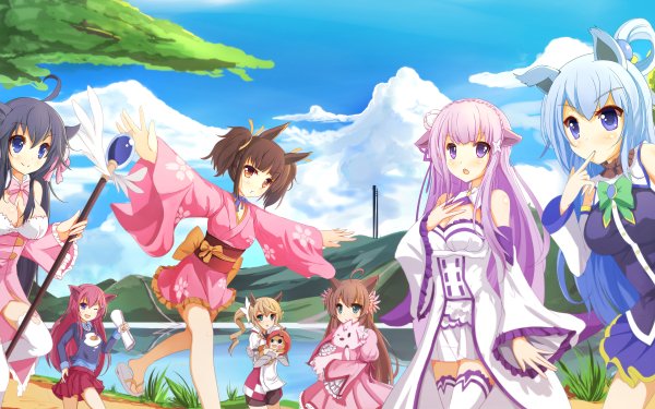 Anime Crossover Mumei Emilia Ako Tamaki HD Wallpaper | Background Image