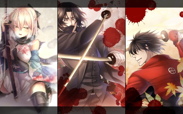 Anime Crossover Drifters Fate/Grand Order Sakura Saber Toshizou Hijikata Toyohisa Shimazu HD Wallpaper | Background Image