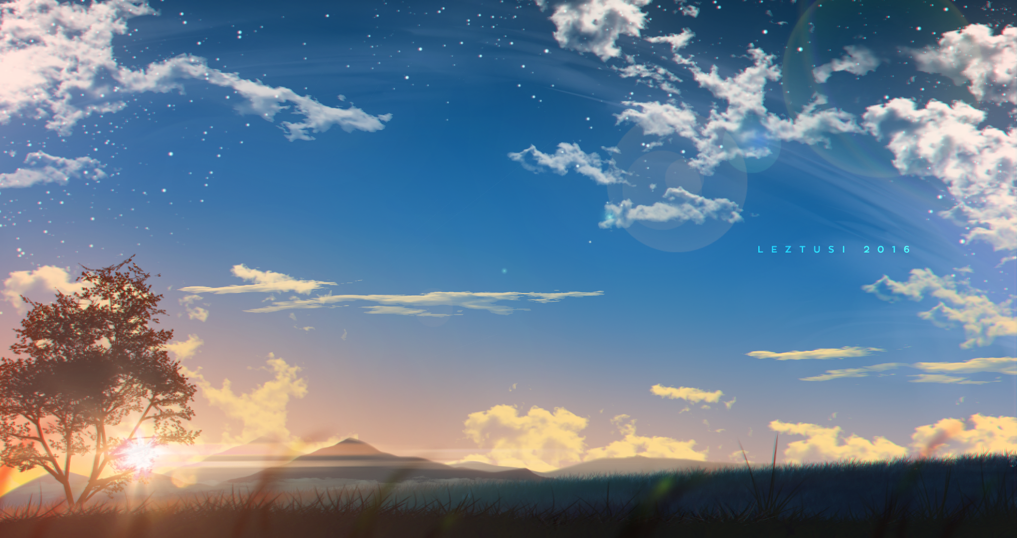 Anime Kimi no na wa in the dark with rainbows and clouds 8K wallpaper  download