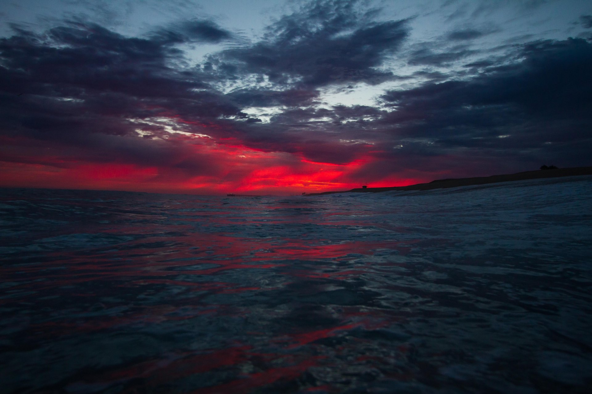 Download Horizon Reflection Sea Ocean Cloud Sky Nature Sunset HD Wallpaper