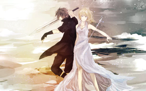 Lunafreya Nox Fleuret Noctis Lucis Caelum video game Final Fantasy XV HD Desktop Wallpaper | Background Image