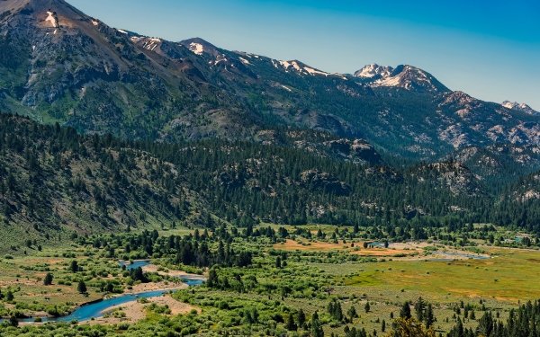 Earth Landscape Nature River Mountain Forest HD Wallpaper | Background Image