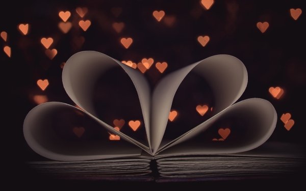 Man Made Book Heart HD Wallpaper | Background Image