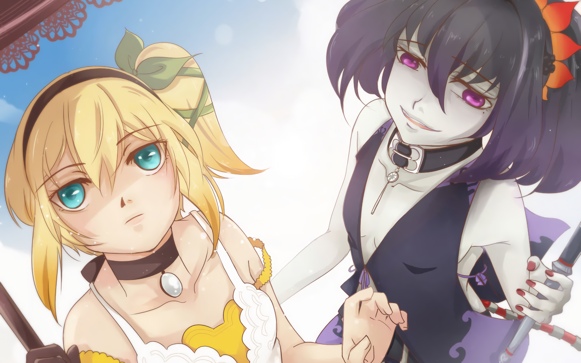 Anime HD PC desktop wallpaper featuring characters from Tales of Zestiria the X with vibrant colors and expressive poses.