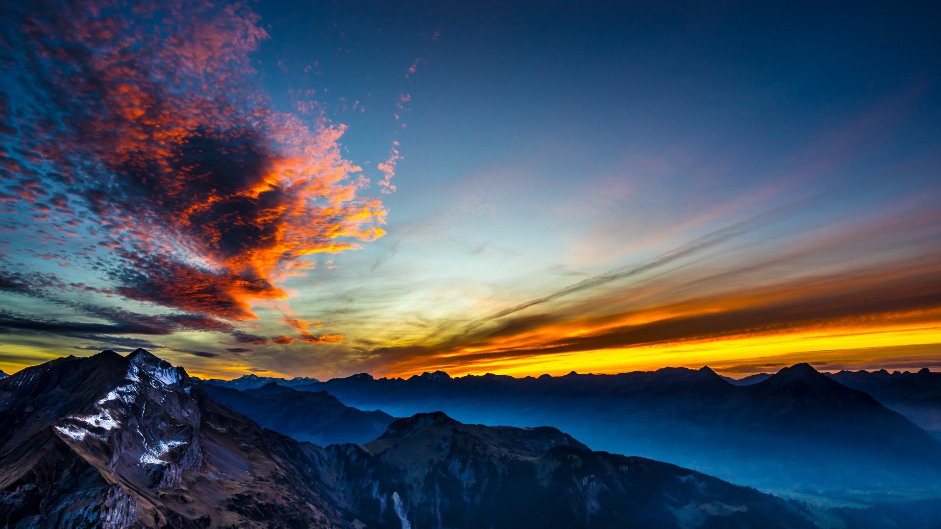 Download Cloud Sky Mountain Nature Sunset 4k Ultra HD Wallpaper by ...