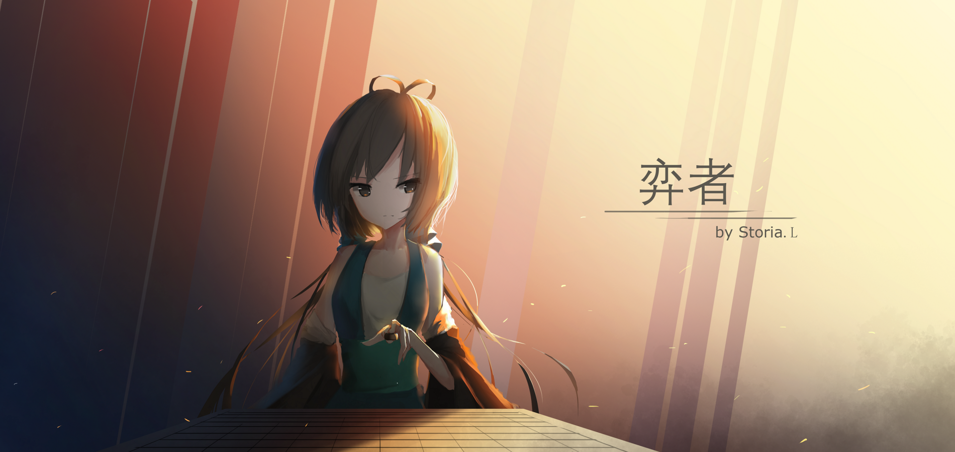 A captivating HD wallpaper featuring Luo Tianyi, an anime Vocaloid character, set against a beautifully lit background that enhances her enigmatic presence.