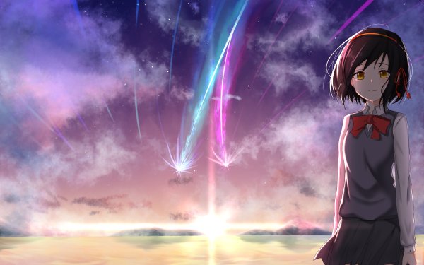 Anime Your Name. Mitsuha Miyamizu HD Wallpaper | Achtergrond