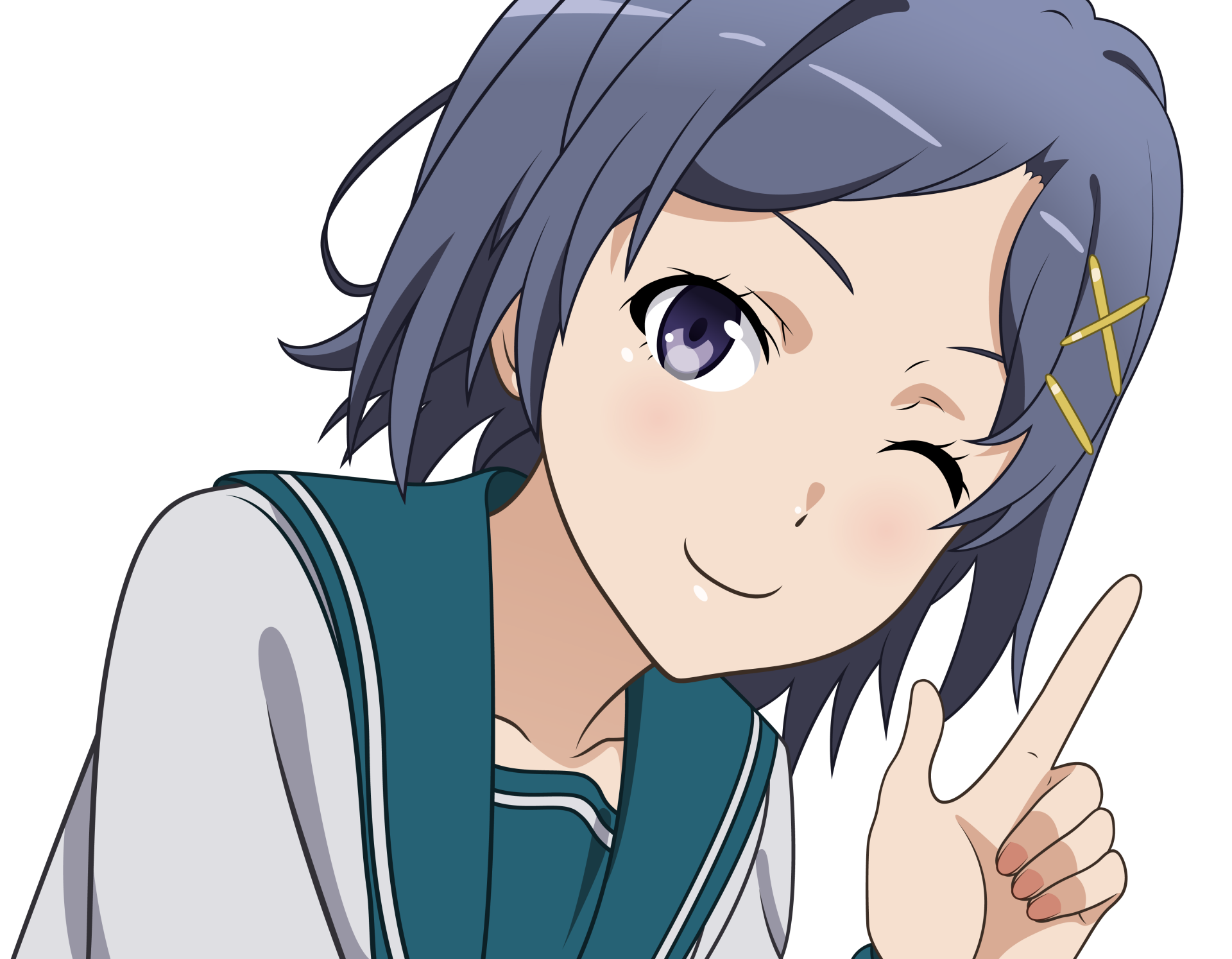 Komachi Hikigaya from the anime My Teen Romantic Comedy SNAFU in a vibrant 4K Ultra HD PC desktop wallpaper, showcasing her cheerful expression and signature school uniform.