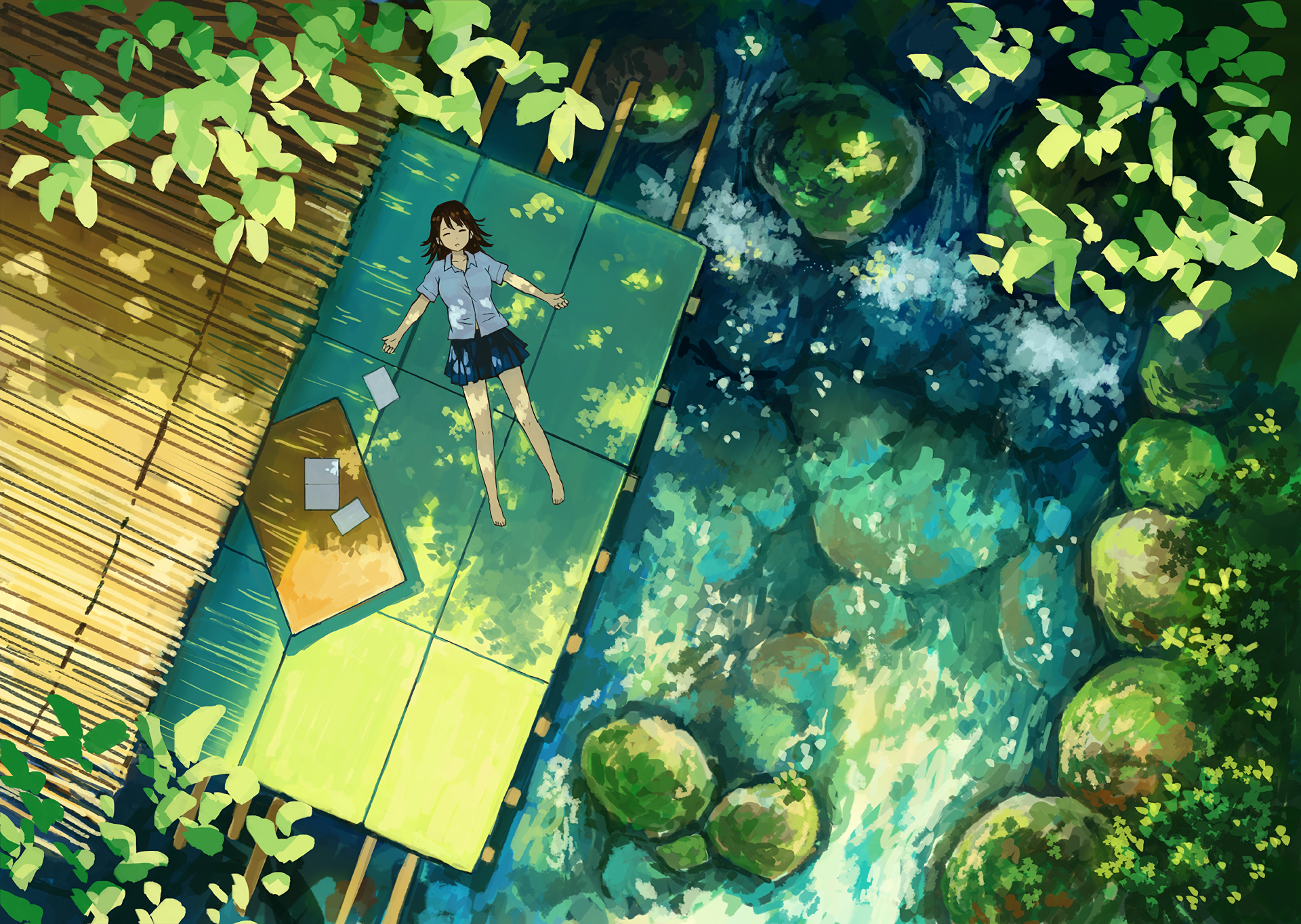 Tranquil Riverside Escape Original Anime Hd Wallpaper By Kemi Neko 3758