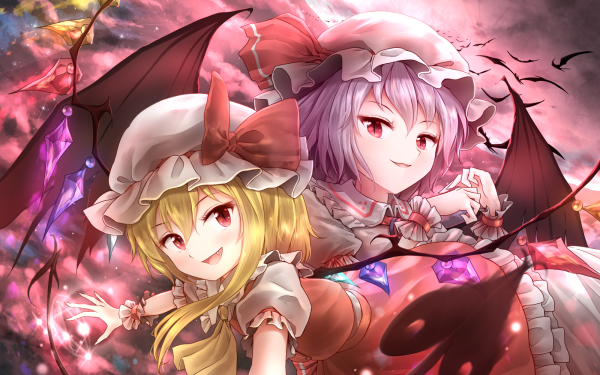 Anime Touhou Flandre Scarlet Remilia Scarlet HD Wallpaper | Background Image