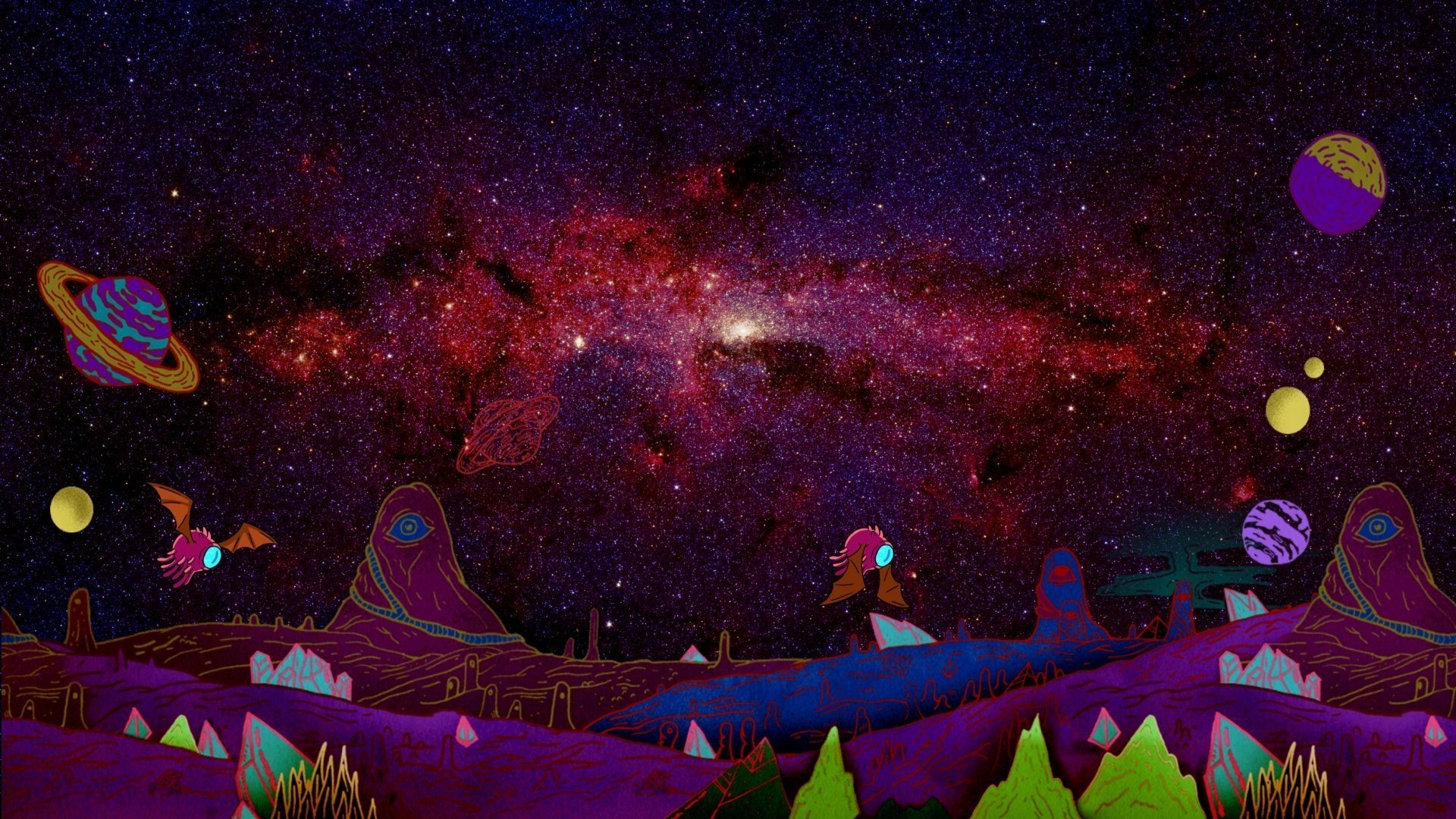 Rick and Morty Cosmic Adventure HD Wallpaper | 1920x1080 | Wallpaper Abyss