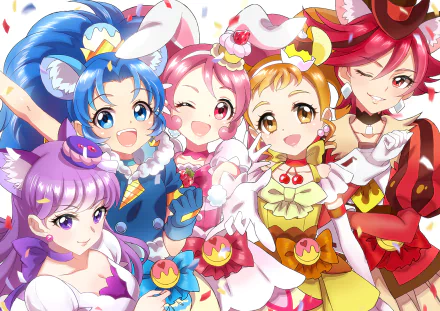 Usami Ichika Tategami Aoi Kotozume Yukari Kenjou Akira Arisugawa Himari Anime Pretty Cure! HD Desktop Wallpaper | Background Image