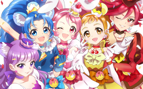 Usami Ichika Tategami Aoi Kotozume Yukari Kenjou Akira Arisugawa Himari Anime Pretty Cure! HD Desktop Wallpaper | Background Image