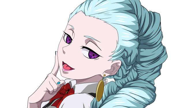 Anime Death Parade Aqua Hair Purple Eyes Braid Earrings Nona Smile HD Wallpaper | Background Image