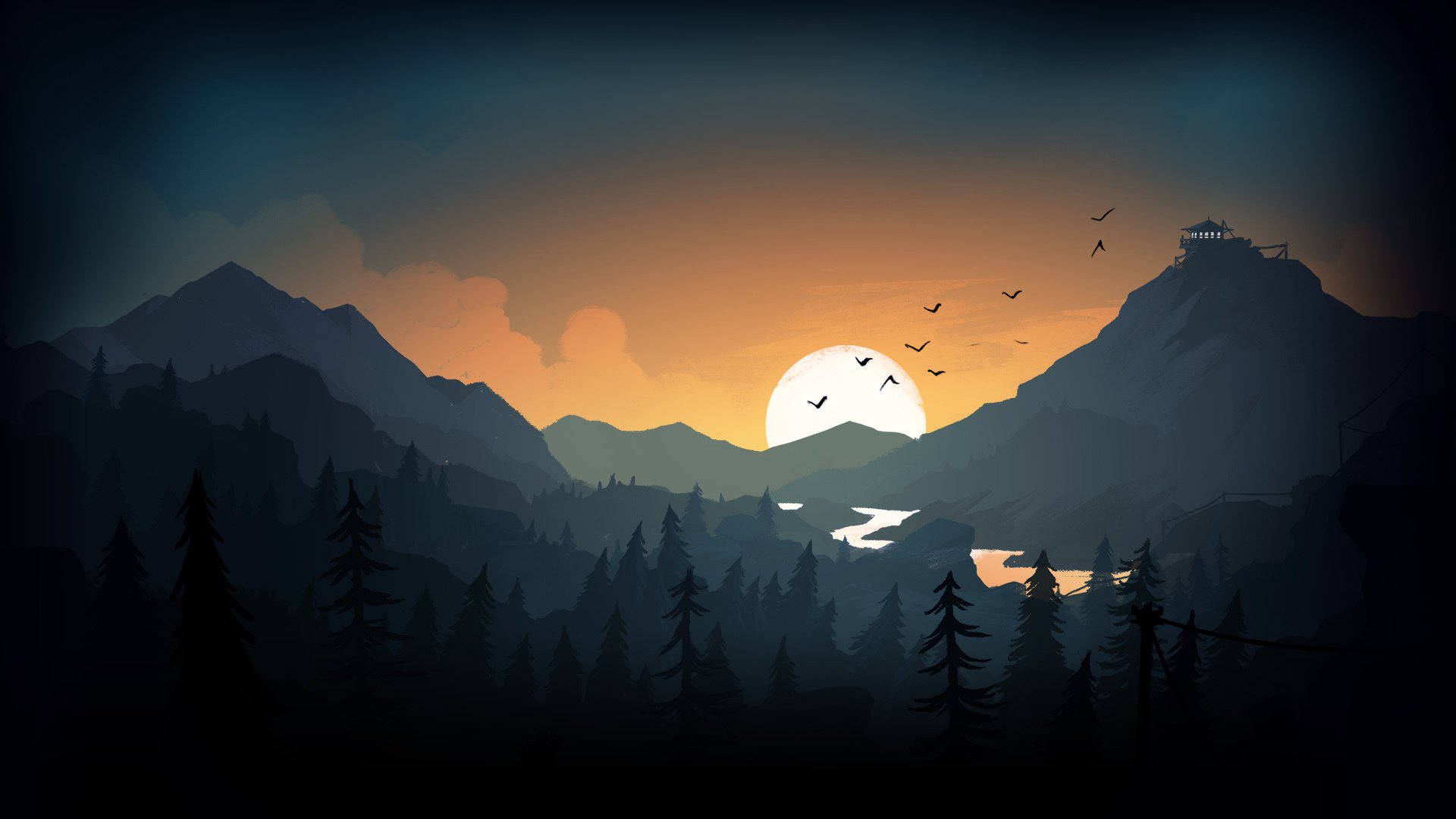 firewatch style desktop backgrounds hd