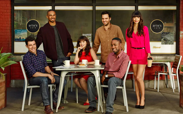 Damon Wayans Jr. Winston Bishop Lamorne Morris Cece Parekh Hannah Simone Schmidt (New Girl) Max Greenfield Nick Miller Jake Johnson Jessica Day Zooey Deschanel TV Show New Girl HD Desktop Wallpaper | Background Image