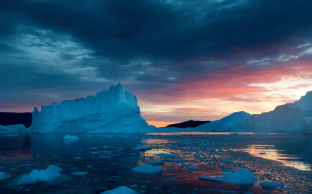 water dawn nature iceberg HD Desktop Wallpaper | Background Image