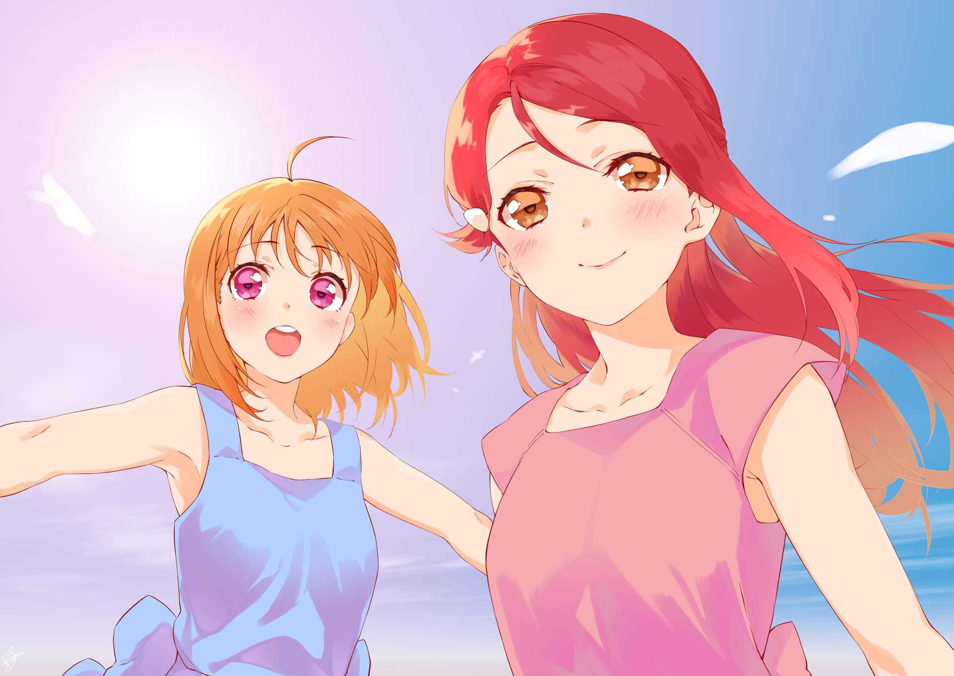 Download Chika Takami Riko Sakurauchi Anime Love Live! Sunshine!! HD Wallpaper by 四方塚ツカサ