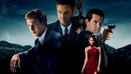Sean Penn Ryan Gosling Josh Brolin Emma Stone gangster movie Gangster Squad HD Desktop Wallpaper | Background Image
