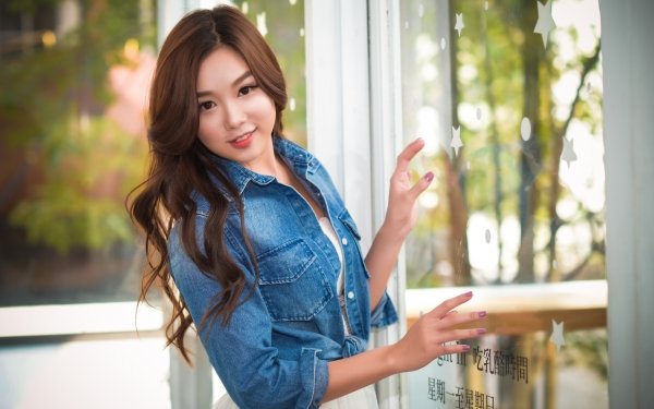 Women Asian Model Brunette Brown Eyes HD Wallpaper | Background Image