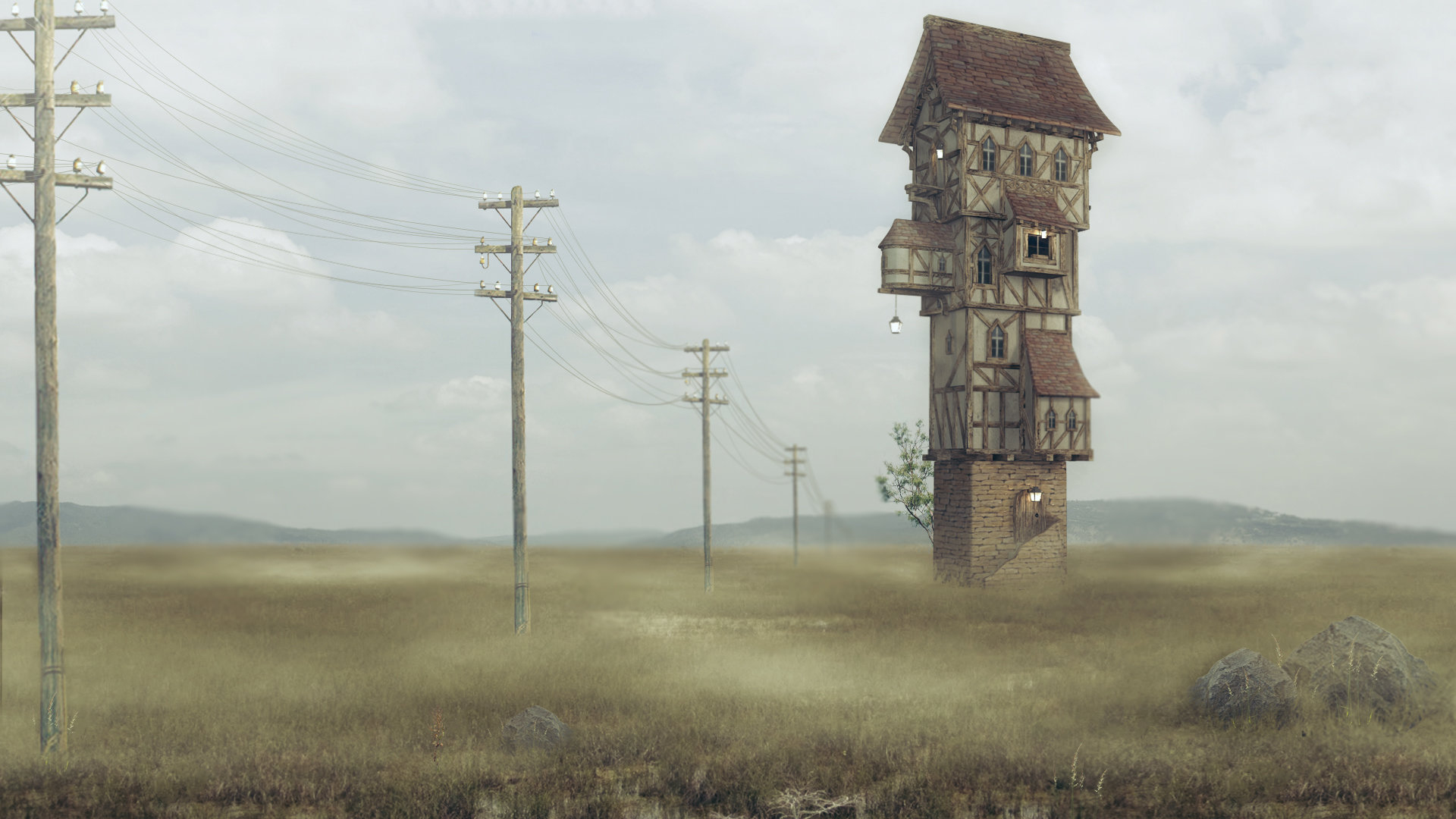 House in the middle of nowhere by Alexia Ferry