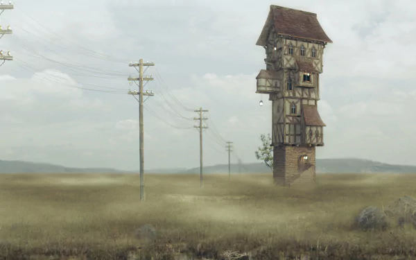  House in the middle of nowhere by Alexia Ferry