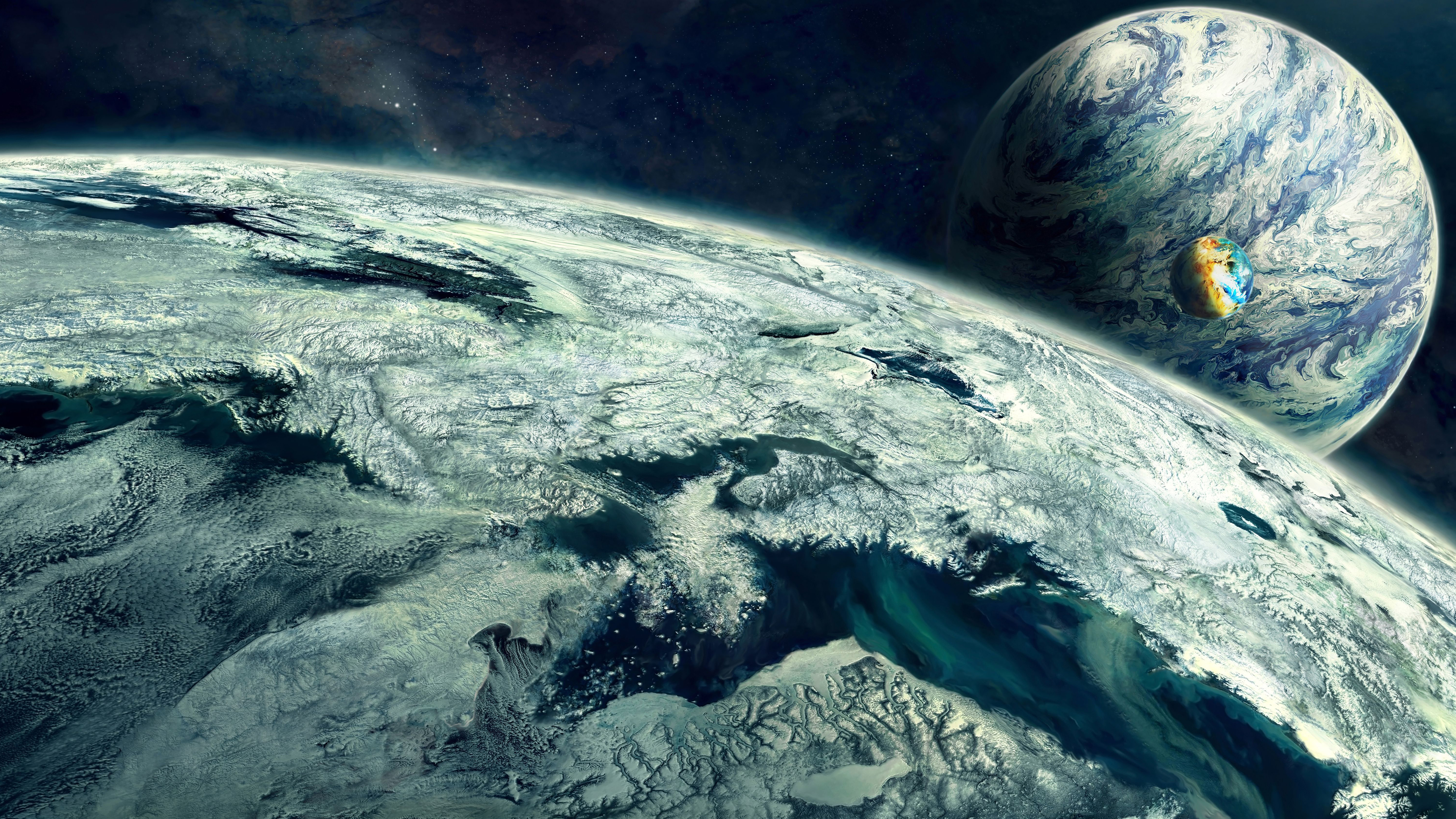Sci Fi Planetscape 4k Ultra HD Wallpaper