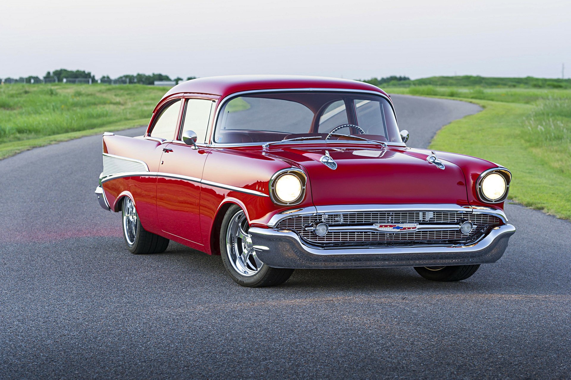 Download Hot Rod Chevrolet 210 Two Door Sedan Vehicle Chevrolet 210 HD Wallpaper