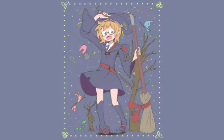 Lotte Yanson Anime Little Witch Academia HD Desktop Wallpaper | Background Image