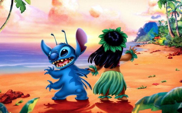 Movie Lilo & Stitch Stitch Beach Lilo HD Wallpaper | Background Image