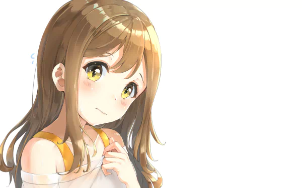 HD anime desktop wallpaper featuring Hanamaru Kunikida from Love Live! Sunshine!! with soft colors and detailed expression on a clean white background.