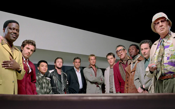 Don Cheadle Casey Affleck Julia Roberts Carl Reiner Matt Damon George Clooney Brad Pitt movie ocean's eleven HD Desktop Wallpaper | Background Image