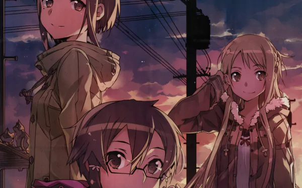 Shino Asada Sachi (Sword Art Online) Asuna Yuuki Anime Sword Art Online II HD Desktop Wallpaper | Background Image