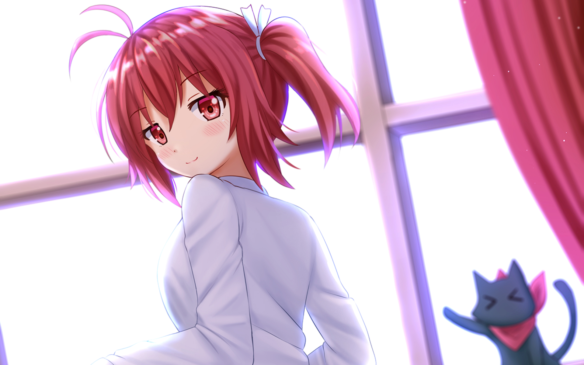 Vivid Anime Original HD Wallpaper: Bright Moments Indoors by Kazenokaze
