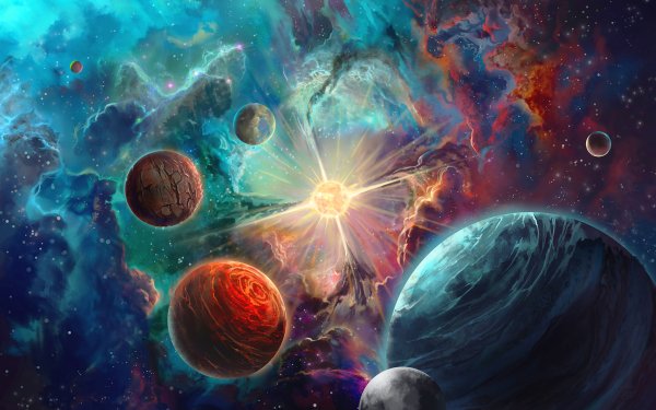 Sci Fi Space Planet Nebula Colorful HD Wallpaper | Background Image