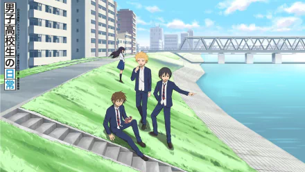 Anime Daily Lives of High School Boys HD Desktop Wallpaper | Background Image