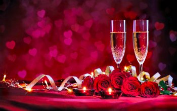 Download Heart Bouquet Champagne Rose Valentine's Day Holiday PFP