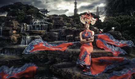 traditional costume model woman asian HD Desktop Wallpaper | Background Image