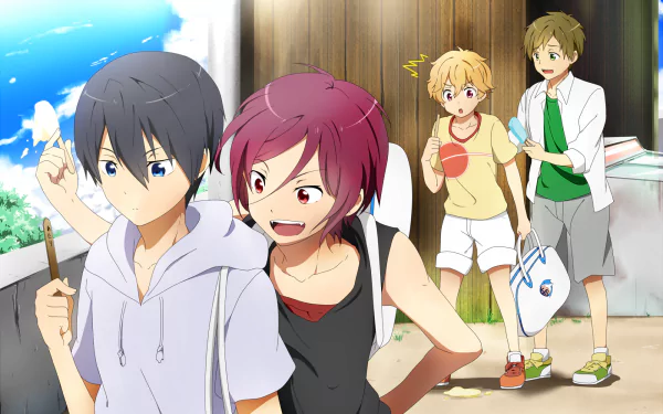 Makoto Tachibana Haruka Nanase (Free!) Rin Matsuoka Nagisa Hazuki Anime Free! HD Desktop Wallpaper | Background Image