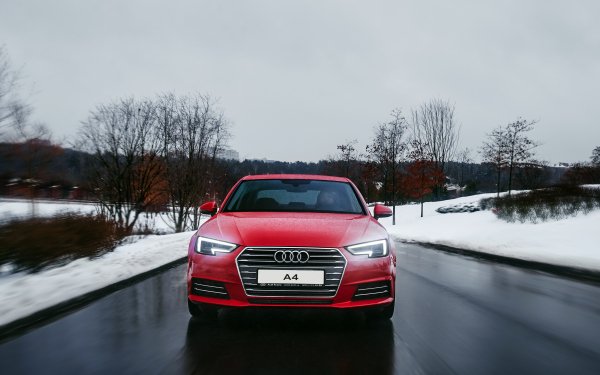 Vehicles Audi A4 Audi Red Car Car Luxury Car HD Wallpaper | Background Image